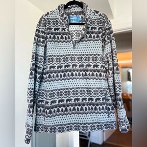 Chubbies Brown and White Bear Pattern Pullover- XL